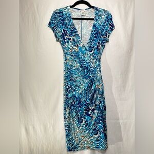 Caché Blue Patterned Women's Dress